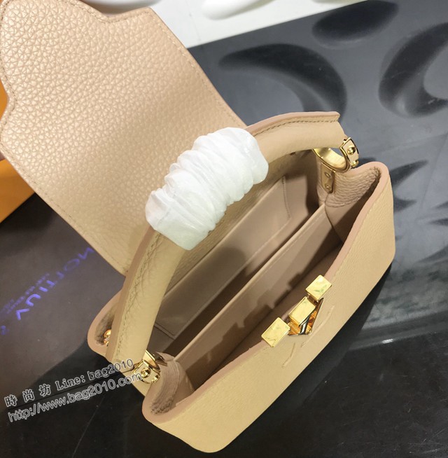 路易威登2021專櫃新款手提女包 lv粒面牛皮手提單肩斜挎女包 M55985 M55987 M56071 M56754 M56755 M56845 Capucines迷你手袋  ydh4494